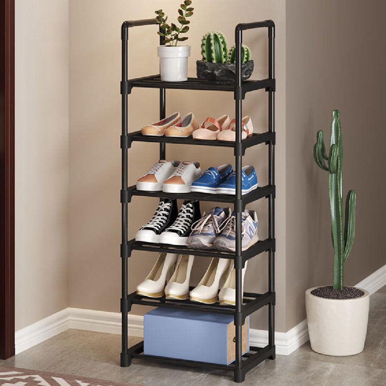 Rebrilliant 12 Pair Shoe Rack Wayfair Canada   12 Pair Shoe Rack 